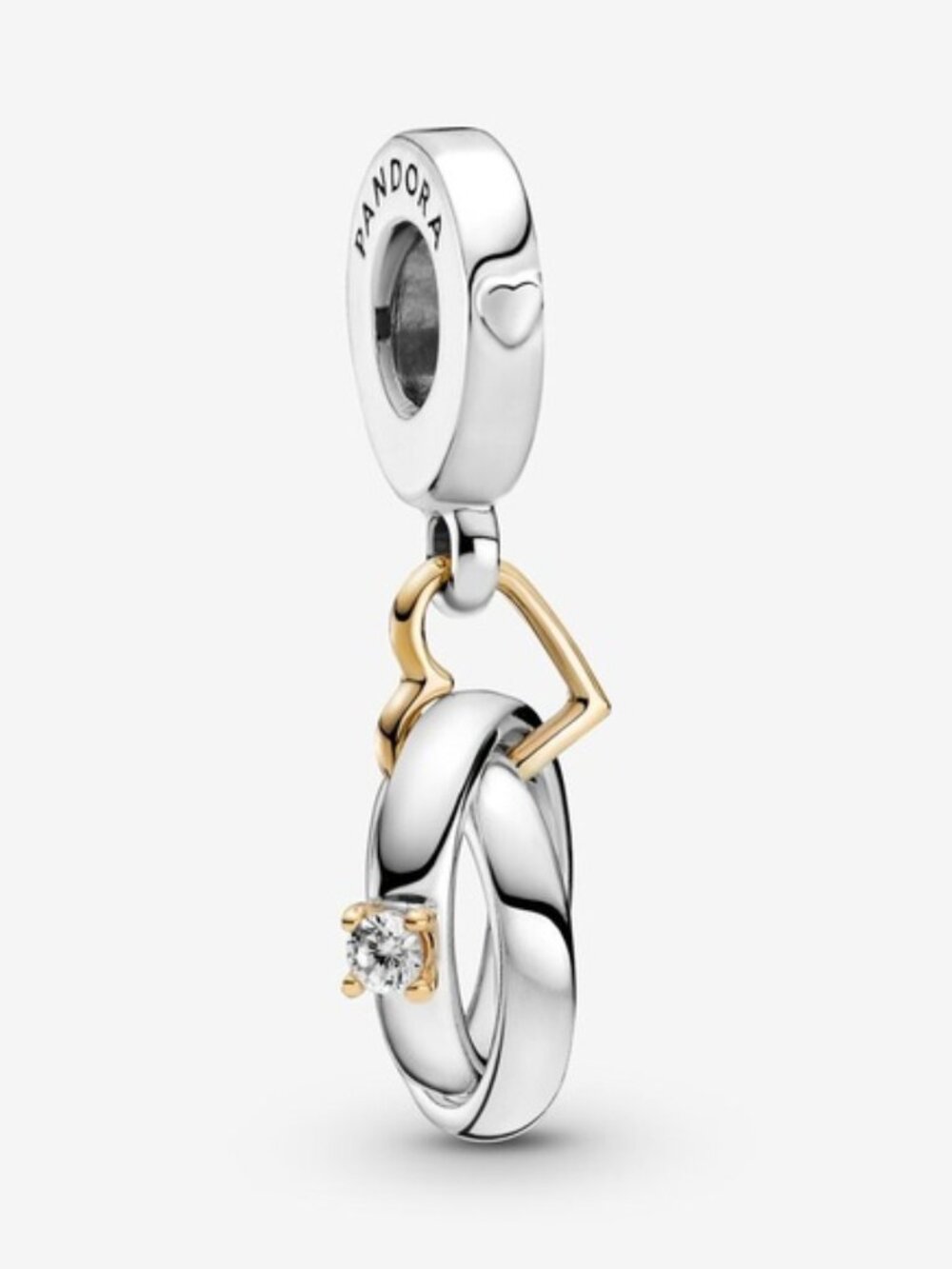 PANDORA Two-tone Wedding Rings Dangle Charm